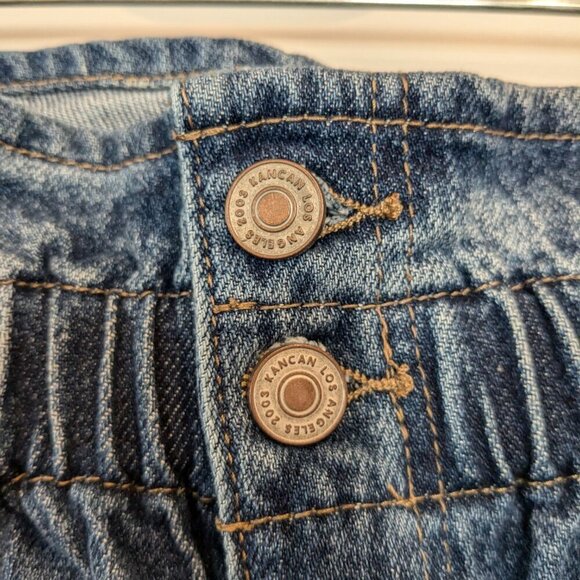 KanCan Jeans Size 28/28 High-Rise Paperbag Mom Ripped Distressed Cuffed Hem NWT - Picture 6 of 16